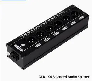 wusu XLR 6.5 Balanced Audio Distributor / Splitter XLR 1X6 Balanced Audio Divider wusu XLR 6.5 Balanced Audio Distributor / Splitter XLR 1X6 Balanced Audio Divider