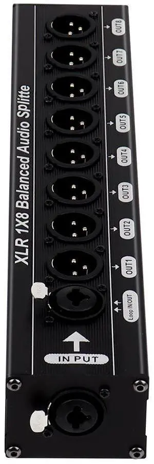 wusu XLR 1-input 8-output Balanced Audio Distributor - Balanced Audio Splitter - 8-channel RCA splitter wusu XLR 1-input 8-output Balanced Audio Distributor - Balanced Audio Splitter - 8-channel RCA splitter
