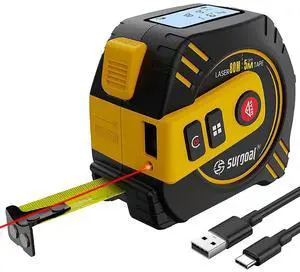 wusu 2-in-1 Infrared Laser Distance Meter with 80m Charging Function, 40m + 5m Tape Measure Distance Meter wusu 2-in-1 Infrared Laser Distance Meter with 80m Charging Function, 40m + 5m Tape Measure Distance Meter