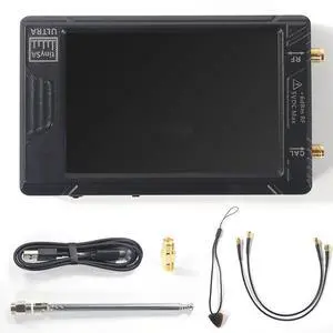 tinySA ULTRA handheld spectrum analyzer with 4-inch touch screen, capable of generating high-frequency output signals ranging from 100 kHz to 5.4 GHz. tinySA ULTRA handheld spectrum analyzer with 4-inch touch screen, capable of generating high-frequency output signals ranging from 100 kHz to 5.4 GHz.