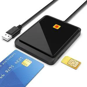 TiKtok Multi-functional Smart Card SIM Smart Card Reader iSO7816 Bank Tax Reporting CAC ID Card Reader black TiKtok Multi-functional Smart Card SIM Smart Card Reader iSO7816 Bank Tax Reporting CAC ID Card Reader black