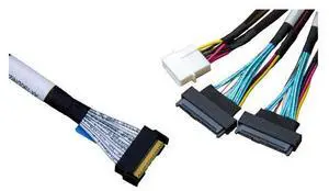 PCIe 5.0 MCIO x8 to 2*U.2 NVMe Adapter, SFF-TA-1016 74Pin to 2*SFF-8639 68Pin Cable with Power, Mini Cooledge IO Cable 80CM PCIe 5.0 MCIO x8 to 2*U.2 NVMe Adapter, SFF-TA-1016 74Pin to 2*SFF-8639 68Pin Cable with Power, Mini Cooledge IO Cable 80CM