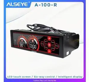 a-100L(R) Fan Controller for PC Fan Speed Adjust 6 Channels Water Cooling Fans / CPU Fan Control Panel LCD Touch Screen a-100L(R) Fan Controller for PC Fan Speed Adjust 6 Channels Water Cooling Fans / CPU Fan Control Panel LCD Touch Screen