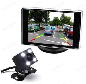 3.5 inch Car Monitor Reversing LCD TFT Display 2 video input Screen With 4 LED Night Vision Rear View Camera 3.5 inch Car Monitor Reversing LCD TFT Display 2 video input Screen With 4 LED Night Vision Rear View Camera