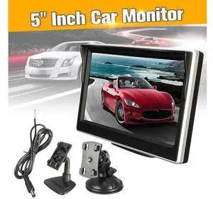 5 inch Color Digital LCD TFT Screen Rear View Monitor For Car Reverse Camera VCR DVD 12V 12.5x8.5x1.8cm PAL/NTSC Compatible 5 inch Color Digital LCD TFT Screen Rear View Monitor For Car Reverse Camera VCR DVD 12V 12.5x8.5x1.8cm PAL/NTSC Compatible