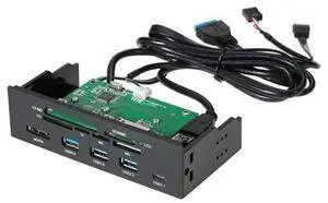 5.25" Internal Desktop Front Panel Card Reader Type-C USB 3.1 USB 3.0 Hub Support CF MD XD MMC SD TF M2 MS eSATA 5.25" Internal Desktop Front Panel Card Reader Type-C USB 3.1 USB 3.0 Hub Support CF MD XD MMC SD TF M2 MS eSATA