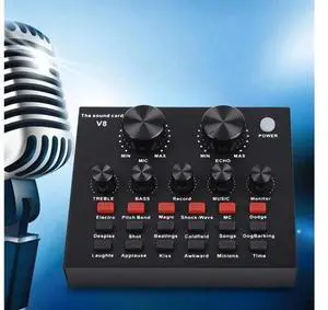 Home Karaoke Live Broadcast For Mobile Sound Card PC Audio Recording Computer KTV Headset Microphone Voice Chat External USB Home Karaoke Live Broadcast For Mobile Sound Card PC Audio Recording Computer KTV Headset Microphone Voice Chat External USB