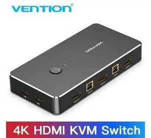 KVM Switch 2 Ports USB Switch KVM VGA Switcher for Sharing Printer Keyboard Mouse PC 4K TV KVM Spliiter VGA Switch KVM Switch 2 Ports USB Switch KVM VGA Switcher for Sharing Printer Keyboard Mouse PC 4K TV KVM Spliiter VGA Switch