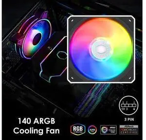140mm Addressable RGB LED Chassis Cooling Fan ARGB LED PC Case Fan for Computer Water Cooling System Waterblock 140mm Addressable RGB LED Chassis Cooling Fan ARGB LED PC Case Fan for Computer Water Cooling System Waterblock