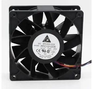 waterproof cooling fan Delta PFC1212DE 120mm 12038 12V 4.8A 7000RPM axial cooling fan powerful waterproof cooling fan Delta PFC1212DE 120mm 12038 12V 4.8A 7000RPM axial cooling fan powerful