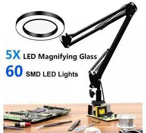 8W USB LED 3 Colors Table Lamp Dimming Desk Reading Light 60 SMD LED Lights with 5X Large Magnifying Glass Magnifier Nail Beauty 8W USB LED 3 Colors Table Lamp Dimming Desk Reading Light 60 SMD LED Lights with 5X Large Magnifying Glass Magnifier Nail Beauty