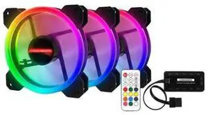 LED Cooling Fan RGB 120mm 12V w/ Remote Control For Computer Case PC CPU LED Cooling Fan RGB 120mm 12V w/ Remote Control For Computer Case PC CPU