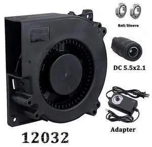 120mm Fan 12V DC Female Connector Ball 12032 120x32mm Centrifugal Cooling Fan w/AC 110V 220V Adapter Radial Turbo Cooler 120mm Fan 12V DC Female Connector Ball 12032 120x32mm Centrifugal Cooling Fan w/AC 110V 220V Adapter Radial Turbo Cooler