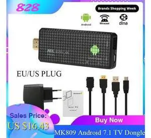 V Android 7.1 TV Dongle RK3229 Quad-Core 1G / 8G UHD 4K HD Mini PC Miracast / DLNA H.265 WiFi Smart Media Player EU Plug V Android 7.1 TV Dongle RK3229 Quad-Core 1G / 8G UHD 4K HD Mini PC Miracast / DLNA H.265 WiFi Smart Media Player EU Plug