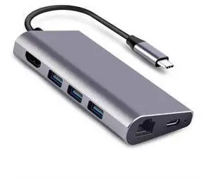 8 in 1 USB C HUB Type C to 4K 1000M Gigat Ethernet USB 3.0 SD/TF Card Reader With PD Charging For Macbook Pro USB 3.0 HUB 8 in 1 USB C HUB Type C to 4K 1000M Gigat Ethernet USB 3.0 SD/TF Card Reader With PD Charging For Macbook Pro USB 3.0 HUB