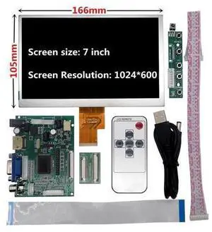 7 inch 1024*600 Screen Display LCD TFT Monitor Remote Driver Control Board VGA AV for Lattepanda,Raspberry Pi Banana Pi 7 inch 1024*600 Screen Display LCD TFT Monitor Remote Driver Control Board VGA AV for Lattepanda,Raspberry Pi Banana Pi