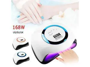 168W Nail Lamp Quick-drying Induction UV Cross-border Led Nail Polish Glue Baking Lamp Nail Machine 42 Dual-source Lamp Beads 168W Nail Lamp Quick-drying Induction UV Cross-border Led Nail Polish Glue Baking Lamp Nail Machine 42 Dual-source Lamp Beads
