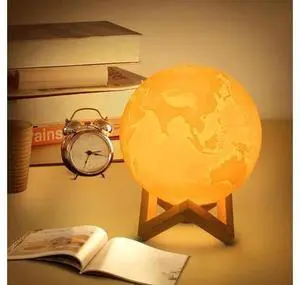 Sensor Light Bedside Lamp USB 3D Print Moon Lamp Lights Bedroom Romantic 2 color Table Lamps for Home Table lamp decor Sensor Light Bedside Lamp USB 3D Print Moon Lamp Lights Bedroom Romantic 2 color Table Lamps for Home Table lamp decor