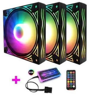 wave RGB 120mm Cooling fan desktop 5V computer Case silent magic color changing fan Quiet IR Remote wave RGB 120mm Cooling fan desktop 5V computer Case silent magic color changing fan Quiet IR Remote