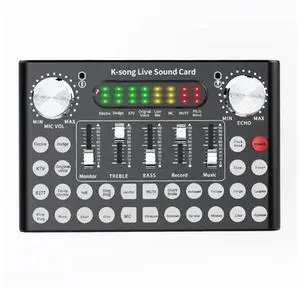Usb Sound Card 12 Sound Pattern Audio Microphone Webcast Live External Usb Sound Card Bluetooth Function Audio Interface Usb Sound Card 12 Sound Pattern Audio Microphone Webcast Live External Usb Sound Card Bluetooth Function Audio Interface