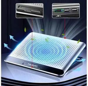 Alloy Laptop Cooler Stand, 11"-18" Ultra Slim Quiet Notebook Radiator Portable Laptop PC Computer Cooling Pad Alloy Laptop Cooler Stand, 11"-18" Ultra Slim Quiet Notebook Radiator Portable Laptop PC Computer Cooling Pad