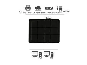 2 In 1 Out KVM Switch Box Video Display 4K USB Switch Splitter for 2 PC Sharing Keyboard Mouse Printer @M23 2 In 1 Out KVM Switch Box Video Display 4K USB Switch Splitter for 2 PC Sharing Keyboard Mouse Printer @M23