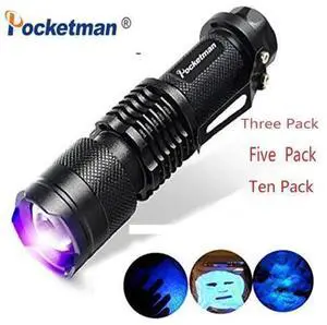 300 LM Mini UV Flashlight LED Torch One Mode Blacklight Zoomable UV-Ultraviolet Light LED Torcia Linterna Aluminum Lamp 300 LM Mini UV Flashlight LED Torch One Mode Blacklight Zoomable UV-Ultraviolet Light LED Torcia Linterna Aluminum Lamp