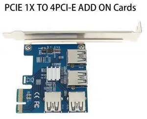 PCIE 1 TO 4 PCI Express 1X Slots PCI-E X1 To PCI-E X16 Graphic Card Slot Riser Card Mini ITX To External 4 PCI-E Slot Adapter PCIe Port Multiplier Card For BTC LTC PCIE 1 TO 4 PCI Express 1X Slots PCI-E X1 To PCI-E X16 Graphic Card Slot Riser Card Mini ITX To External 4 PCI-E Slot Adapter PCIe Port Multiplier Card For BTC LTC
