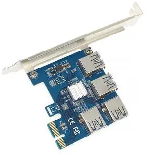 1 TO 2/4 PCI Express 1X Slots Riser Card Mini ITX To External 4 PCI-E Slot Adapter Port Multiplier Card For BTC LTC 1 TO 2/4 PCI Express 1X Slots Riser Card Mini ITX To External 4 PCI-E Slot Adapter Port Multiplier Card For BTC LTC