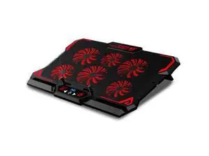 17 Inch Gaming Laptop Cooler Height Adjustable 6 Fan LED Screen Switches Adjust 2 USB Port Notebook Computer Cooling Pad 17 Inch Gaming Laptop Cooler Height Adjustable 6 Fan LED Screen Switches Adjust 2 USB Port Notebook Computer Cooling Pad