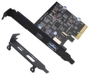 PCI Express to USB 3.1 Gen2 10Gbps Hub Type A and Type C 2-Port PCIe Expansion Adapter Card For Windows 7/8/8.1/10/Linux PCI Express to USB 3.1 Gen2 10Gbps Hub Type A and Type C 2-Port PCIe Expansion Adapter Card For Windows 7/8/8.1/10/Linux