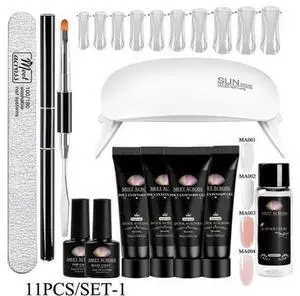 Poly UV Gel Sets Nail Gel Kit 20/30ml Quick Building Clear Colors with led lamp Gel Nail Polish For Nail Extensions Poly UV Gel Sets Nail Gel Kit 20/30ml Quick Building Clear Colors with led lamp Gel Nail Polish For Nail Extensions