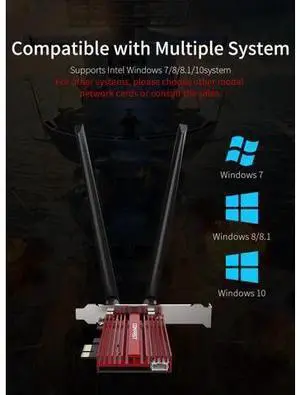 8265NGW 1200Mbps Wireless Card to PCIE-X1 Pcie Express Desktop 2x2 MU-MIMO WIFI BT4.2 Adapter with External 2*6dbi Antenna 8265NGW 1200Mbps Wireless Card to PCIE-X1 Pcie Express Desktop 2x2 MU-MIMO WIFI BT4.2 Adapter with External 2*6dbi Antenna
