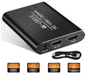 USB 3.0 Game Capture Card 4K Audio Video Capture Card Loop-Out 1080P 60FPS Live Stream Capture for PS4 Switch Xbox USB 3.0 Game Capture Card 4K Audio Video Capture Card Loop-Out 1080P 60FPS Live Stream Capture for PS4 Switch Xbox