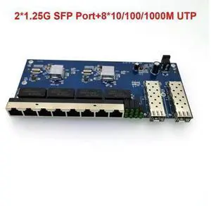 2SFP8E 10/100/1000M Gigabit Ethernet switch Ethernet Fiber Optical 8*RJ45 2*SFP 1.25G fiber Port PCBA Board 2SFP8E 10/100/1000M Gigabit Ethernet switch Ethernet Fiber Optical 8*RJ45 2*SFP 1.25G fiber Port PCBA Board