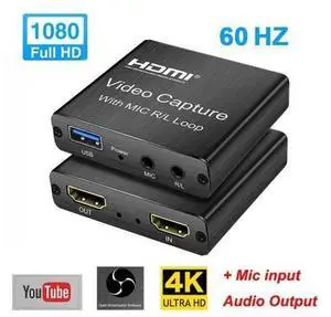 HD 1080P 4K Video Card To USB 2.0 Video Board Game Live Streaming Broadcast Local Loop Out HD 1080P 4K Video Card To USB 2.0 Video Board Game Live Streaming Broadcast Local Loop Out