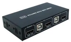 2 In 1 Out Home Office Metal UHD 4K 1080P KVM Switch Box School Meeting Keyboard Mouse Sharing Video Display Dual USB 2 In 1 Out Home Office Metal UHD 4K 1080P KVM Switch Box School Meeting Keyboard Mouse Sharing Video Display Dual USB