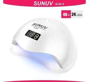 SUN5 48W Dual UV LED Nail Lamp Nail Dryer Gel Polish Curing Light with Bottom 30s/60s Timer LCD display SUN5 48W Dual UV LED Nail Lamp Nail Dryer Gel Polish Curing Light with Bottom 30s/60s Timer LCD display