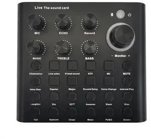 Voice Changer Sound Card Bluetooth Mini Sound Mixer Board Voice Changer Sound Card Bluetooth Mini Sound Mixer Board