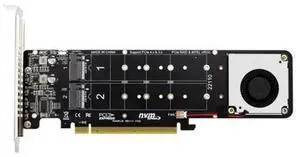X16 To M.2 M-key NVME X4 SSD RAID Array Expansion Adapter Split Card Four Slots Support 2242/2260/2280/22110 With Turbofan X16 To M.2 M-key NVME X4 SSD RAID Array Expansion Adapter Split Card Four Slots Support 2242/2260/2280/22110 With Turbofan