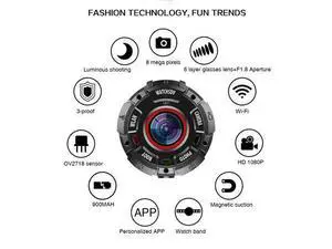 outdoor sports action camera waterproof 30 meters full hd 720p digital video recorder watch camera outdoor sports action camera waterproof 30 meters full hd 720p digital video recorder watch camera