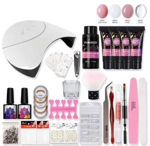 Polygel Nail Kit With 36W UV LED Lamp Extension Gel Set Hard Jelly Builder Gel Nail Art Tools For Professional Manicure Polygel Nail Kit With 36W UV LED Lamp Extension Gel Set Hard Jelly Builder Gel Nail Art Tools For Professional Manicure