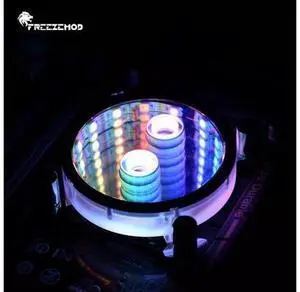 computer PC water cooling CPU block Intel 1151 115X 2011 1366 5V 3 pin RGB light Fans Cooling. Intel PR-XPM computer PC water cooling CPU block Intel 1151 115X 2011 1366 5V 3 pin RGB light Fans Cooling. Intel PR-XPM