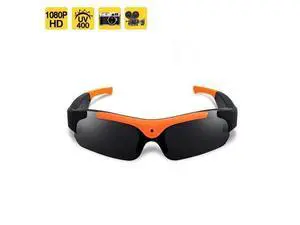 1080P Camera Smart Glasses Black/Orange Polarized Lens Sunglasses Camera Action Sport Video Camera Glasses 1080P Camera Smart Glasses Black/Orange Polarized Lens Sunglasses Camera Action Sport Video Camera Glasses