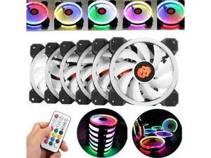 6pcs PC Cooling Fan RGB Cooling Fan Adjust LED 120mm Quiet IR Remote Computer Cooler Cooling RGB Case Fan For Computer Case CPU 6pcs PC Cooling Fan RGB Cooling Fan Adjust LED 120mm Quiet IR Remote Computer Cooler Cooling RGB Case Fan For Computer Case CPU