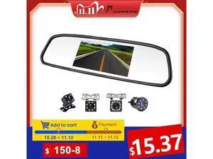 4.3 inch Car HD Rearview Mirror Monitor CCD Video Auto Parking Assistance LED Night Vision Reversing Rear View Camera 4.3 inch Car HD Rearview Mirror Monitor CCD Video Auto Parking Assistance LED Night Vision Reversing Rear View Camera
