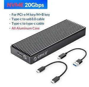 1pcs 20Gbps/10Gbps/5Gbps M.2 NVME SSD Enclosure Type-C Solid State Drive Mobile Case HDD Case with Cable for M2 SSD Box 1pcs 20Gbps/10Gbps/5Gbps M.2 NVME SSD Enclosure Type-C Solid State Drive Mobile Case HDD Case with Cable for M2 SSD Box