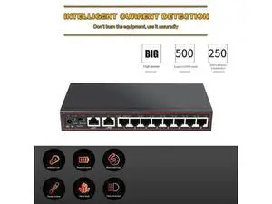 10-Port Poe Switch 48 V Power Over Ethernet Network Switch 802.3 AF / to for IP Camera / Wireless AP / CCTV Camera System 10-Port Poe Switch 48 V Power Over Ethernet Network Switch 802.3 AF / to for IP Camera / Wireless AP / CCTV Camera System