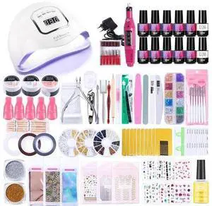 Manicure Set Nail UV LED Lamp Dryer With 10/8pcs Gel Nail Polish Set Soak Off Electric Drill Machine Nail Art Tools TR1582 Manicure Set Nail UV LED Lamp Dryer With 10/8pcs Gel Nail Polish Set Soak Off Electric Drill Machine Nail Art Tools TR1582