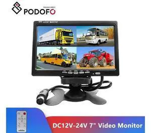 DC12V-24V 7" LCD 4CH Video input Car Video Monitor For Front Rear Side View Camera Quad Split Screen 6 Mode Display DC12V-24V 7" LCD 4CH Video input Car Video Monitor For Front Rear Side View Camera Quad Split Screen 6 Mode Display